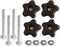 POWERTEC 71070 T Track Knob Kit, 12 Piece Set with 5 Star Knob, 1/4-20 Threaded Bolts, Washers, T Track Accessories