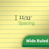 KAISA Legal Pads, 8.5"x11.75" Wide Ruled Writing Pads, 50 Sheets, Recycled Paper, Canary (Pack of 12)