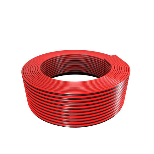 BTF-LIGHTING 32.8ft/10m 2 Pin 20AWG LED Strip Light Ribbon Electrical Extension Cable Wire, Red Black