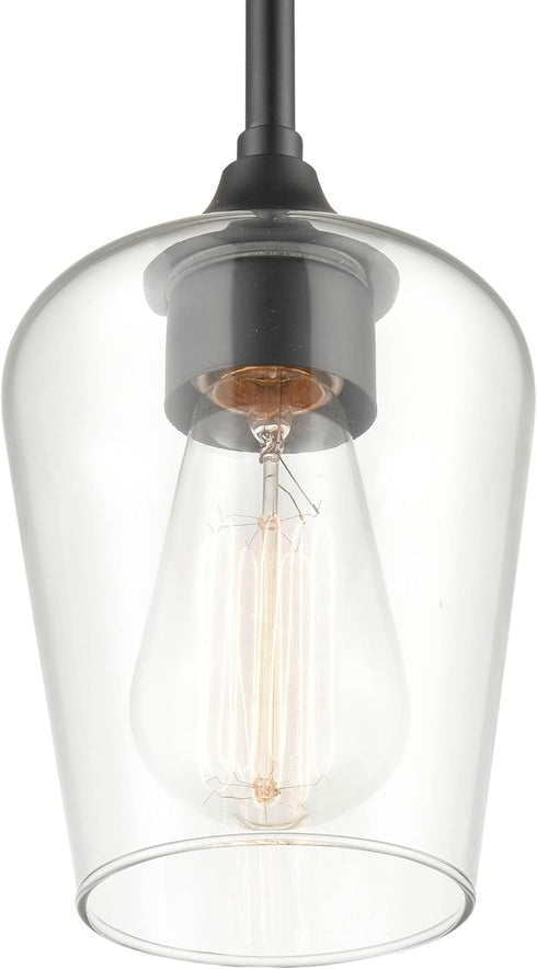 ML 9731-MB Lighting Transitional One Light Mini Pendant from Ashford Collection Finish, Matte Black