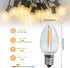 8Pack Bulbs, C7 Bulb E12 Bulbs, 0.6W 7W, 2200K, 50LM. KGC LED Night Light Shatterproof Replacement Led Light for String