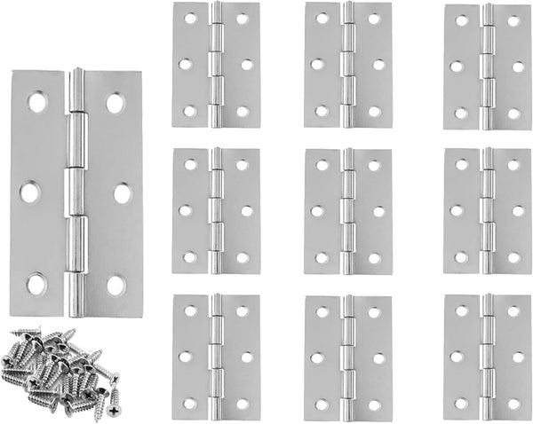 DRENIS Small Stainless Steel Door Hinges 2 Inch, Folding Window Hinges, Heavy Duty