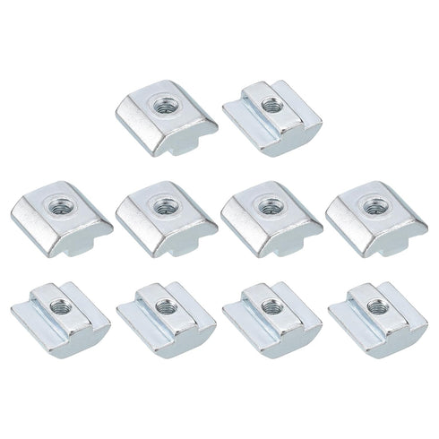 uxcell 30pcs Nickel Plated Carbon Steel T Nuts, M5 Hammer Head Fastener for 4040 Series Aluminum Extrusion Profile,