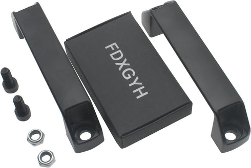 FDXGYH 2pcs Aluminium Alloy Handle Black Rectangular Pull Handle, 120mm Industrial Cabinet Hardware