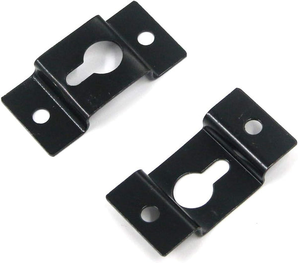 Geesatis 20 pcs Black Metal Keyhole Hangers for Mirrors, Cabinets, Picture Frames, Heavy Duty