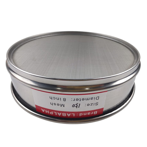 LABALPHA 150 Mesh Lab Sieves, 8'' Diameter, 304 Stainless Steel Wire Cloth, 150 Mesh Test Sieve