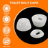 4Pcs 20mm/0.79" uxcell Toilet Bolt Caps, Plastic Push-On Toilet Seat Floor Bolts Caps, Universal Floor Bolts Caps