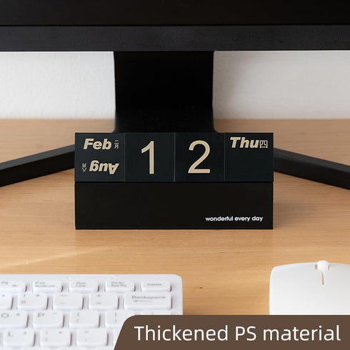 TNDCKP Block Calendar for Desk, Daily Desktop Perpetual Desk Calendar, Cute Date Display Blocks Desk Accessory for Home