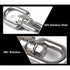 304 Stainless Steel Eye to Eye Swivel Ring, M6 1/4" Key Ring Connectors for Anchor Chain (5PCS)