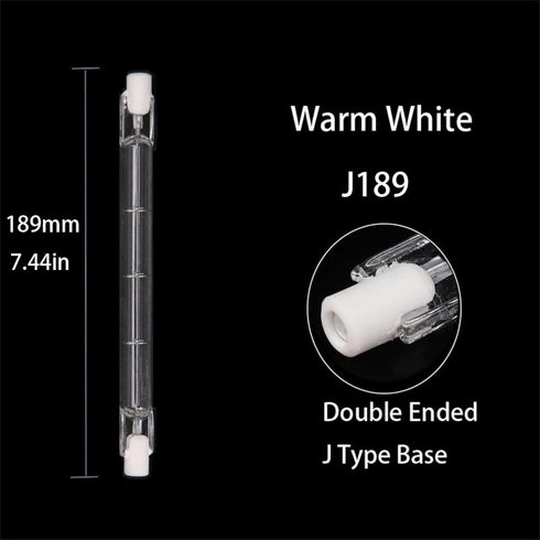 UGEFKMQ 5PC R7S 189MM T3 500W 230V Bulb R7S 89MM 1000W 120V Bulb 110V-1000W Halogen Warm White for Work, Security