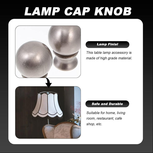 2-Pack 0.86X0.86X1.37 Inch Beaupretty Cow Horn Lamp Finials Decorative Lamp Knobs for Table and Floor Lamps Easy