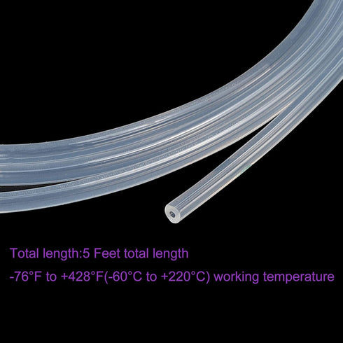 DMiotech 1mm ID 3mm OD Clear Silicone Tube, 5 Feet Industrial Tubing for Water Air Pump