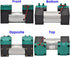 12/24V 10W Mini DC Air Pump, Oilless Mute Diaphragm Vacuum Pump for Electrical Vacuum Suction (UV-U3-24V)