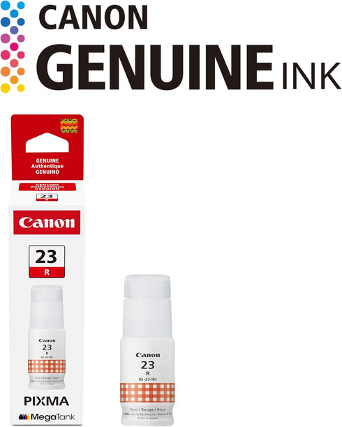 Canon GI-23 G620 Genuine Red Ink Bottle, Compatible with Megatank Printers