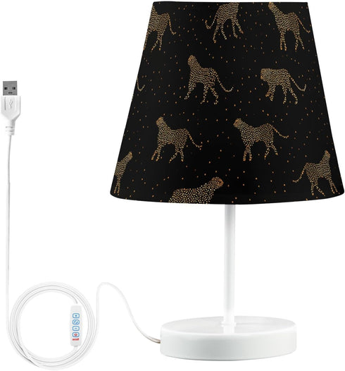 Kcldeci Bedside Table Lamp for Bedroom Small Leopard Farmhouse Lamps for Living
