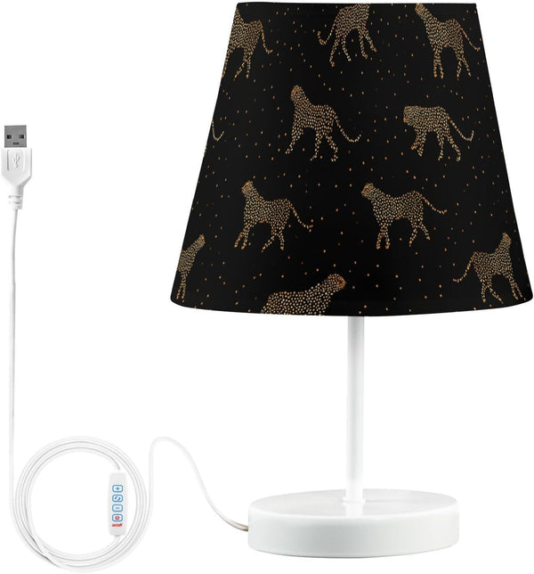 Kcldeci Bedside Table Lamp for Bedroom Small Leopard Farmhouse Lamps for Living