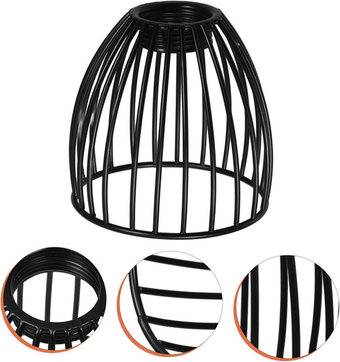 Cabilock Birdcage Inspired Black Lamp Shade Versatile Desktop Lamp Cover for Table Floor Lamps Easy to Install