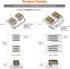 BTF-LIGHTING FCOB 6Pin 12mm 0.47in Transparent Connector Kit 10pcs Corner Connector 8pcs Gapless Solderless Connector 5pcs 5.9in Long 24AWG Extension Wires Support FCOB RGBCCT (+ R G B C W) LED Strip by BTF-LIGHTING