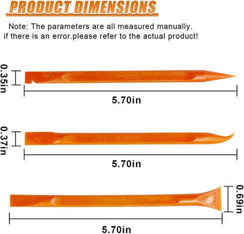 Craedli 3PCS Plastic Scraper Tool, Multi-Purpose Non-Scratch Scrapers Car Crevice Cleaning Tool for Tight Spaces