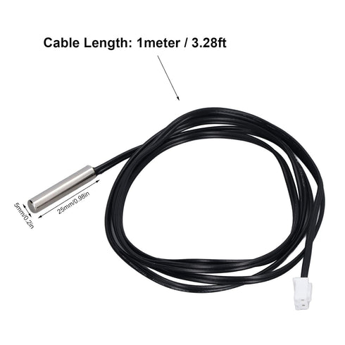 10Pcs Thermistor Sensor Temperature Probe 5x25mm, PVC Strong Anti Interference Ability for Constant Temperature Control