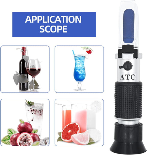 VGVGV 0-40% Set Brix Refractometer, Hand Held Tools Brix Alcohol Specific Gravity Refractometer Tester for Wort Beer