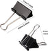Medium Binder Clips 1.6 Inch (60 Pack), Black Large Paper Clamps for Office and Home Supplies