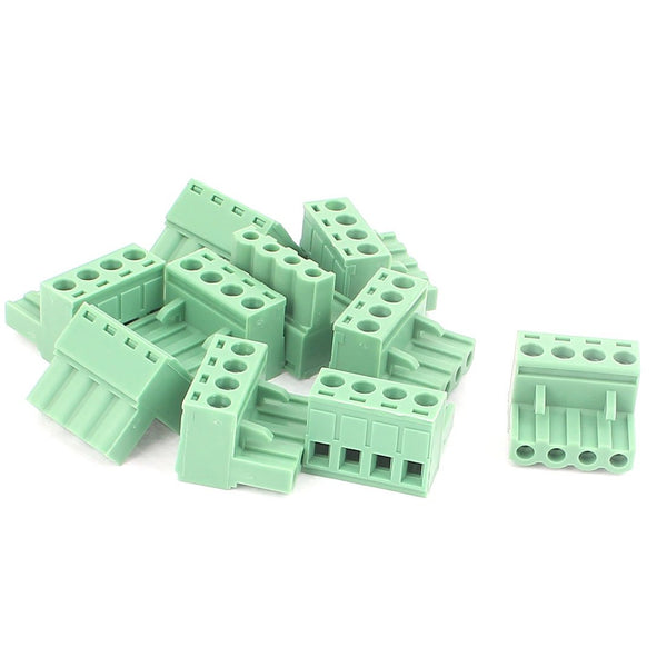 uxcell 10Pcs KF2EDG 5.08mm Pitch 4 Pin Pluggable Terminal Blocks Socket