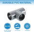 3/4" 12 3 Elbow Elbow uxcell PVC Tee, Pcs Way Connector Furniture Grade PVC Tee Pipe Fitting Adapter Corner Fitting