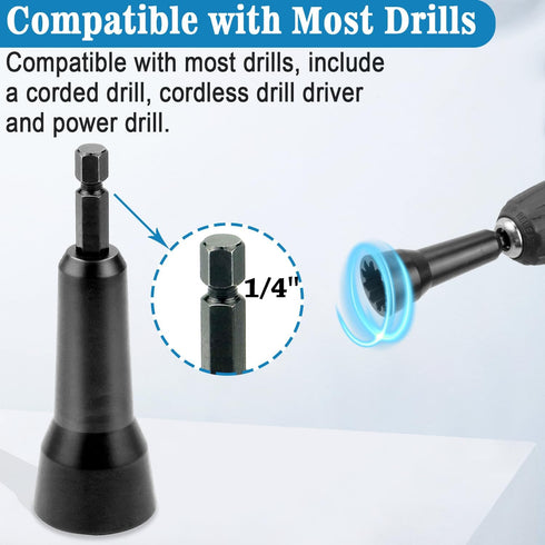 Wire Twisting Tool, Spin Twist Wire Connector Socket for Drill and Wire Connector Driver with 1/4" Chuck
