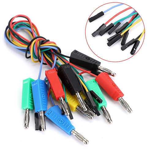 Sumnacon 10Pcs Banana Plug Breadboard Wires, Stackable to Jumper Wires, Flexible Female Jumper Cables for Testing