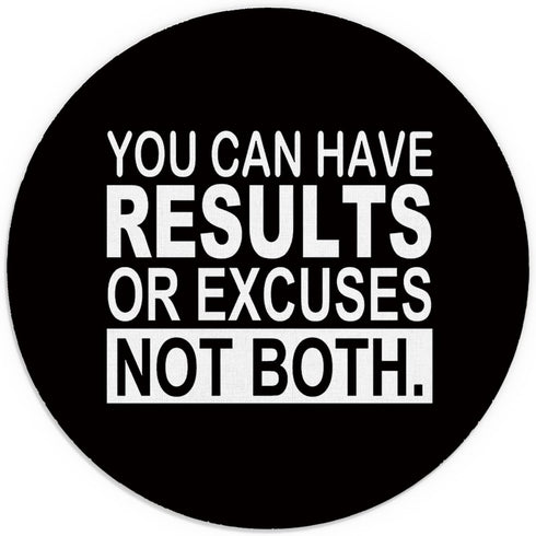 XUNLURY Black Inspirational Mouse Pad, You Can Have Results or Excuses Not Both