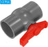 PATIKIL 63mm 2-1/2" ID PVC Ball Valve, 2 Pack Socket Type Shut-off Valve with Easy to Rotate Handle for Water Flow