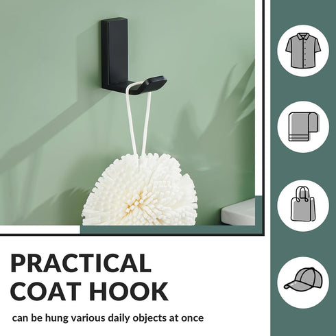 APLusee 2 Pack Bath Robe Hook, 304 Stainless Steel L Shape Coat Holder for Bathroom Home Accessories