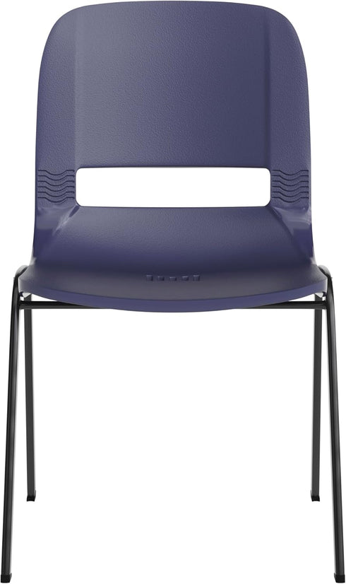 EMMA 15 661 lbs. + OLIVER Apis Heavy Duty Stack Chair - Navy Ergonomic Seat and Back - Powder Coated Frame - Stack High
