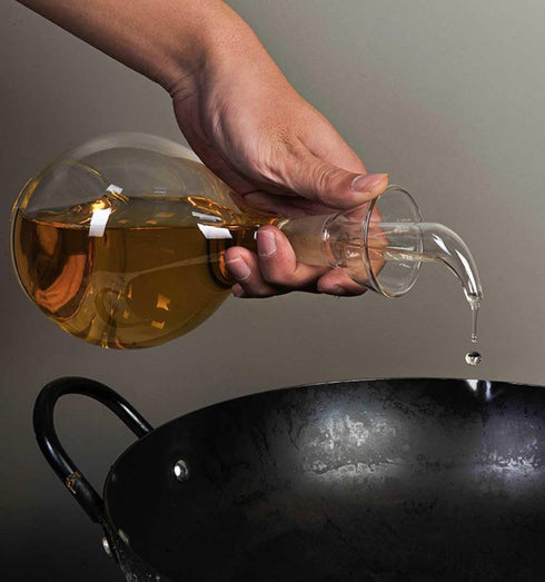 LumaGrove 400ML 850ML(850ML) Oil and Vinegar Dispenser Glass, Non-Drip High Borosilicate Glass Olive Oil and Vinegar