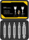 Niudai 5-Piece HSS Screw Extractor Set, Professional Grade Drill Bit Kit for Damaged