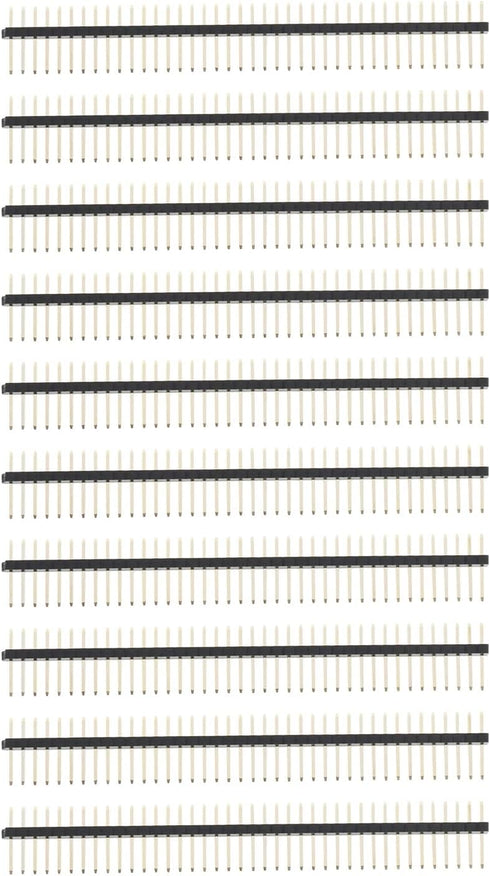 The Lord of the Tools 10Pcs 1.27mm Pitch Single Row Straight Vertical Pin Header, 40 Pin for Circuit Boards
