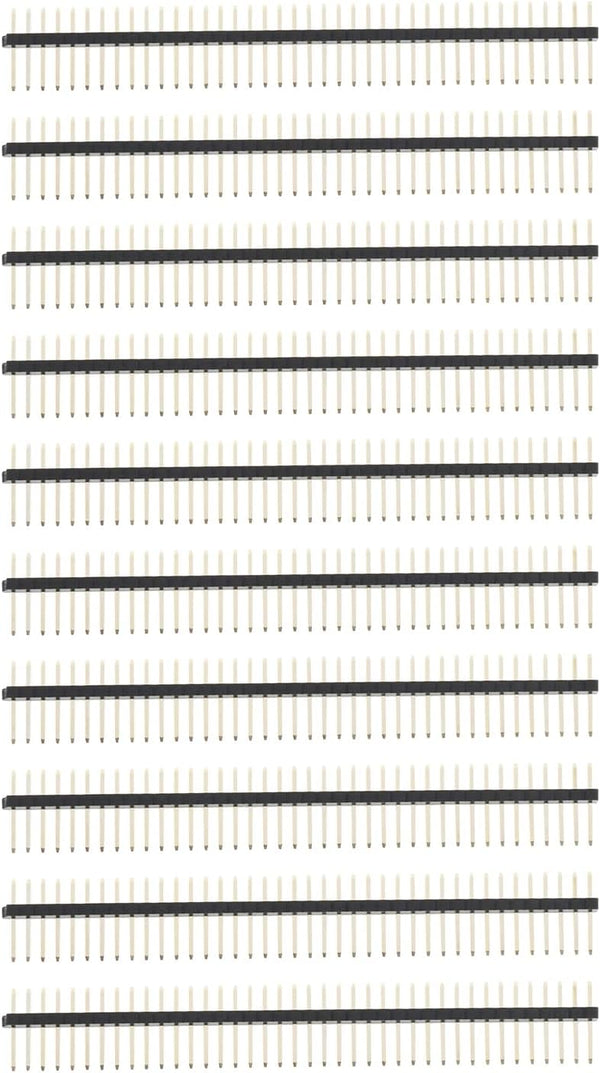 The Lord of the Tools 10Pcs 1.27mm Pitch Single Row Straight Vertical Pin Header, 40 Pin for Circuit Boards
