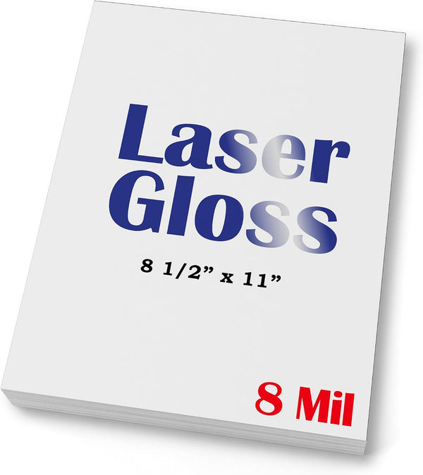 8 Mil Laser Gloss Cardstock - Single Sided Glossy Photo Paper for