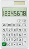 Small Desk Calculator for Kids, Pocket Solar Calculator, Home Office Supplies, Cute Standard Calculator (White)