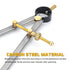 2 PCS Adjustable Lockable Spring Wing Divider Calipers, 6 Inch and 8 Inch Steel Compass Tool for Drafting
