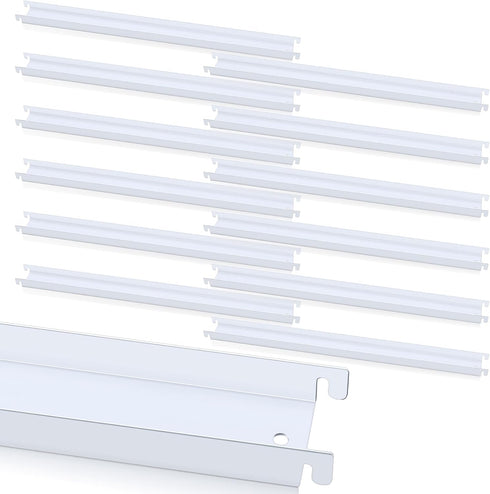 Patelai 12 Pcs Filing Front to Back Rails, Stainless Steel White File Cabinet Inserts for Letter Size Folders