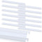 Patelai 12 Pcs Filing Front to Back Rails, Stainless Steel White File Cabinet Inserts for Letter Size Folders