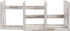 MyGift Rustic Whitewashed Wood Expandable Desktop Bookshelf/Adjustable Tabletop Organizer Rack