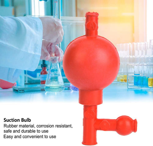 Hapivida Pipetting Ball, 3 Openings Lab Rubber Suction Bulb for Quantitative Rubber Pipette Filler, Industrial Mineral