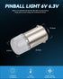 Keiurot 755 Bulb 756 1893 1895 1847 BA9S LED Bulb DC AC 6.3V 6V White Pack of 10 for Pinball Machine Light Bulbs