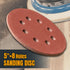 POWERTEC 25PK Sanding Discs, 5 Inch, 40 Grits, Hook and Loop, 8 Hole Aluminum Oxide Sandpaper for Random Orbital Sander
