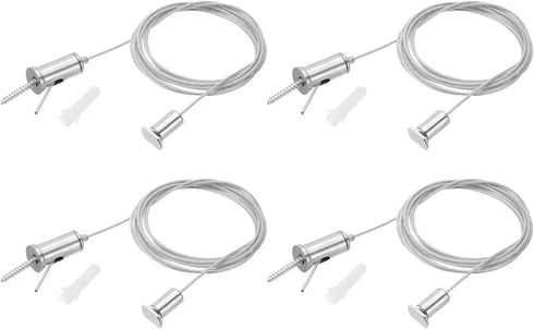 PATIKIL Ceiling Hanging Wire Cable Kit, 2m/6.6ft 4 Set Adjustable Light Suspend