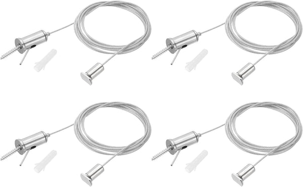 PATIKIL Ceiling Hanging Wire Cable Kit, 2m/6.6ft 4 Set Adjustable Light Suspend