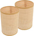 Veemoon 2pcs Rattan Drum Lamp Shade Replacement Chandelier Lampshade Woven Cylinder Light